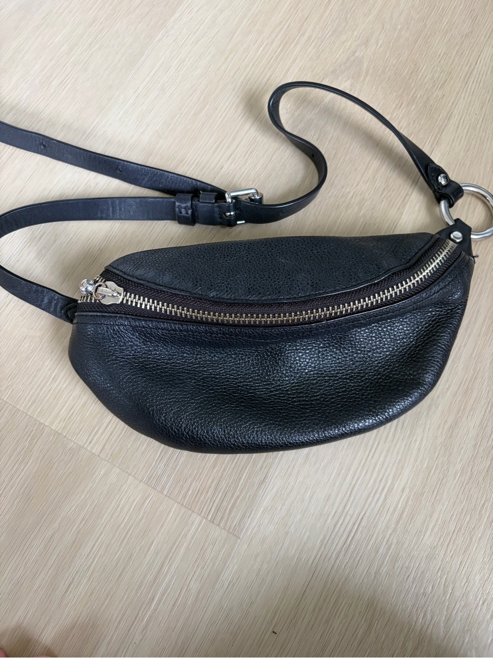 Rebecca Minkoff Black Leather Crossbody Belt Bag